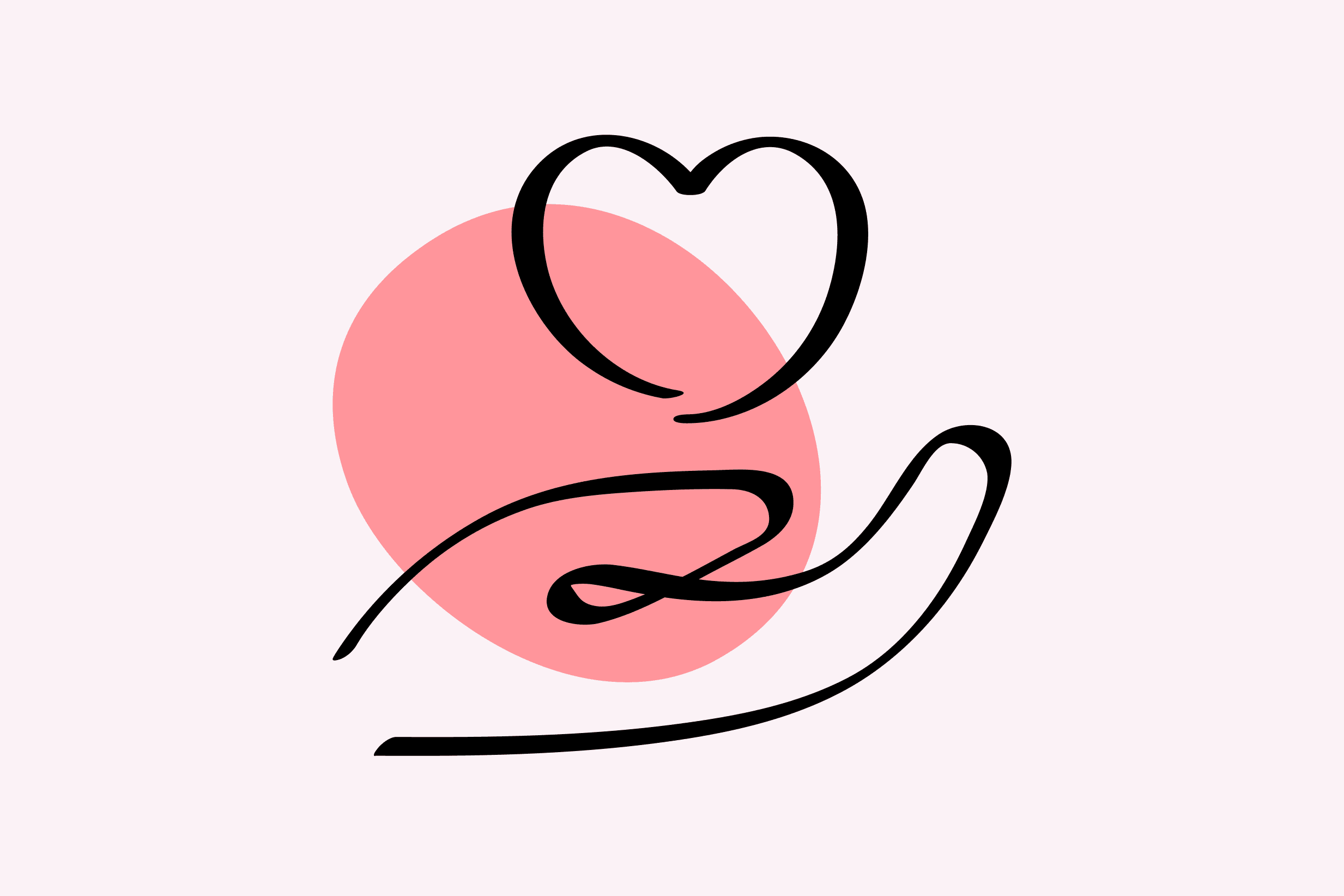 Donor persona illustration pink background